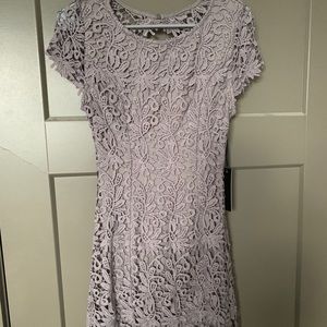 NWT lulus elegant purple lace dress with an open back!